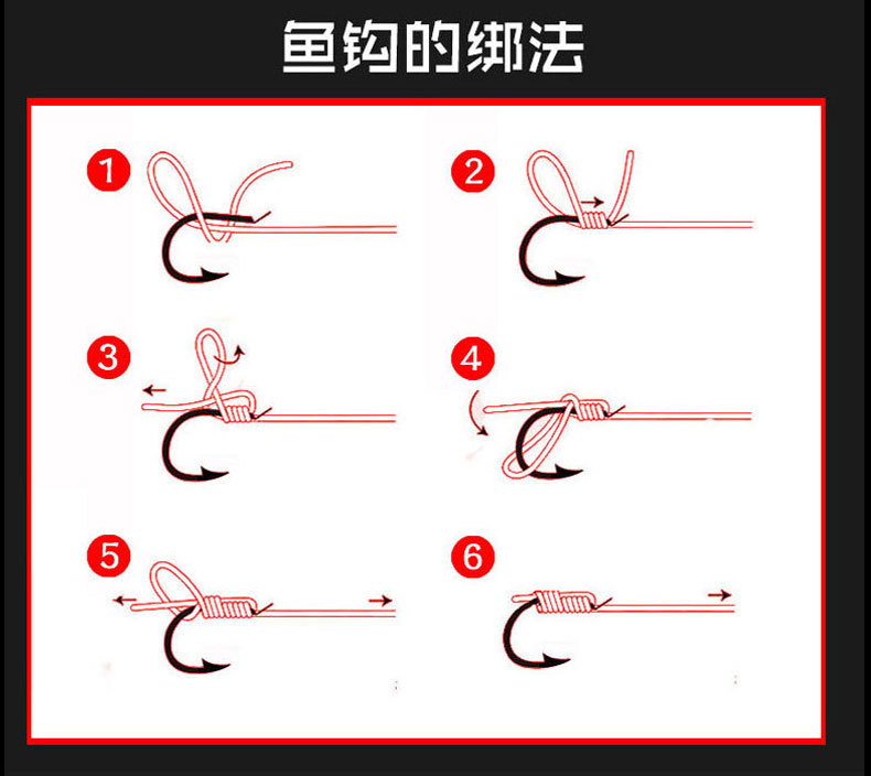 鱼钩的最佳绑法图解,鱼钩的绑法简单结实图解