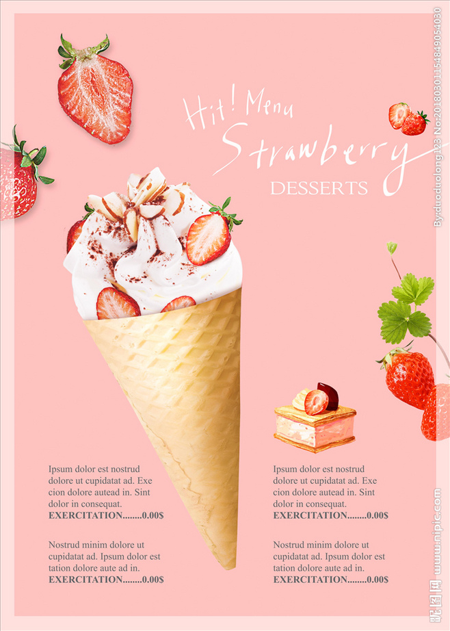 草莓冰淇淋图片,草莓冰淇淋图片高清